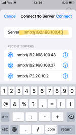 Files Configuration - enter IP address of the server
