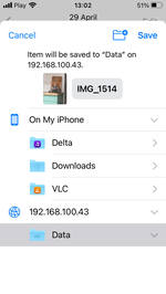 Files Send - choose server